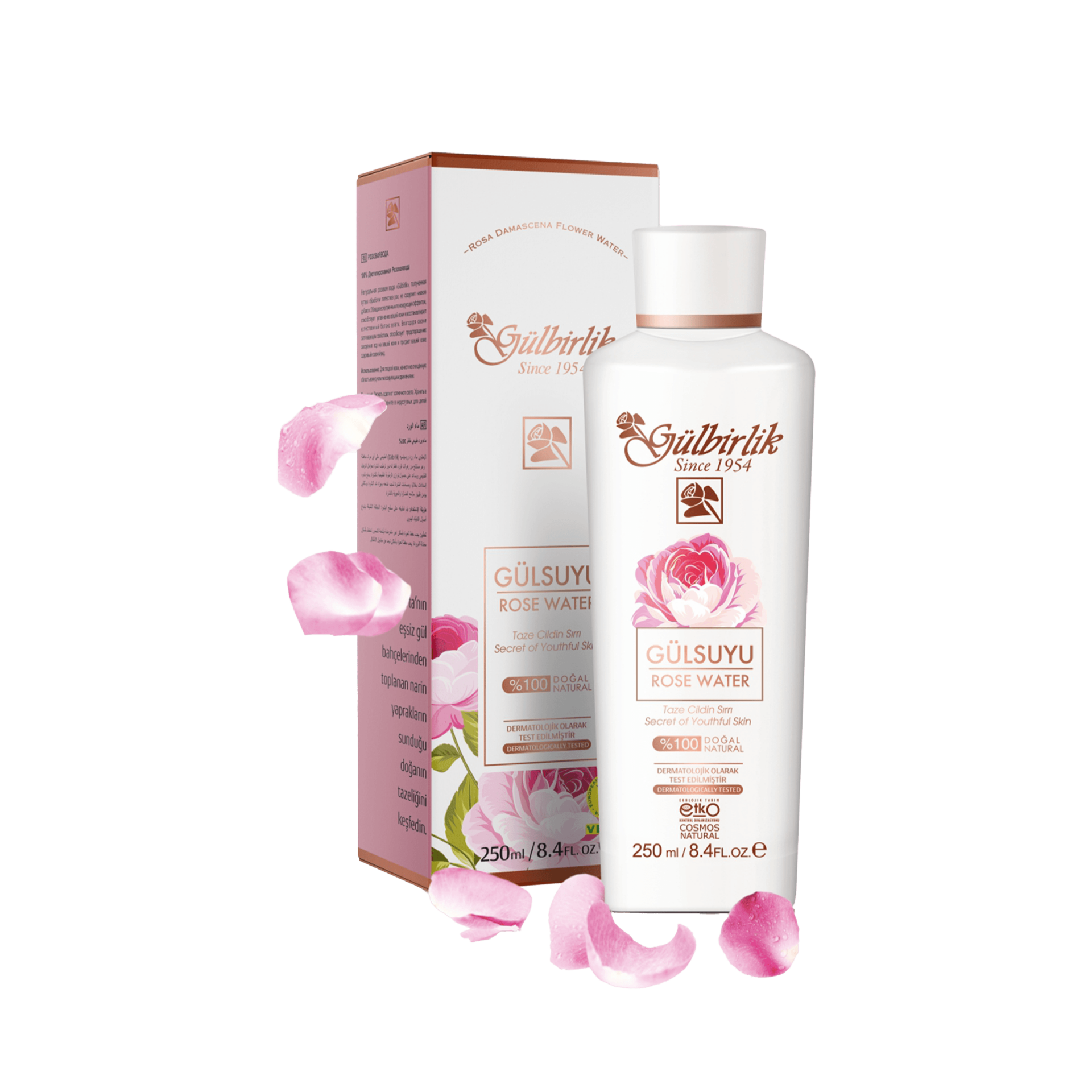 Gülbirlik(Rosense) % 100 Doğal Gül Suyu 250ml