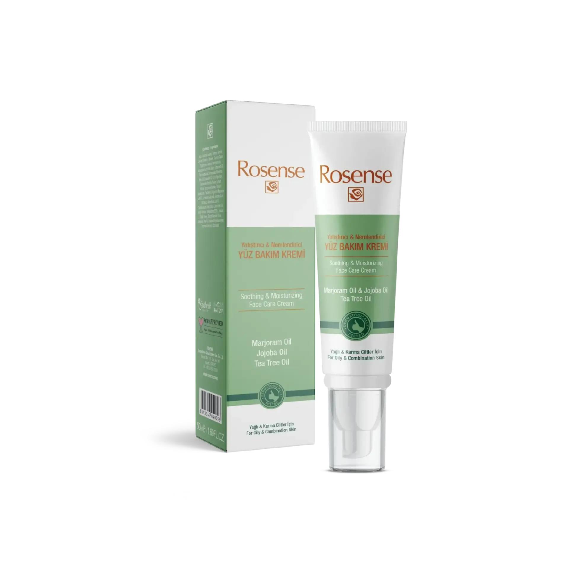 Rosense Akne Karşıtı Yatıştırıcı Nemlendirici Yüz Kremi 50ml
